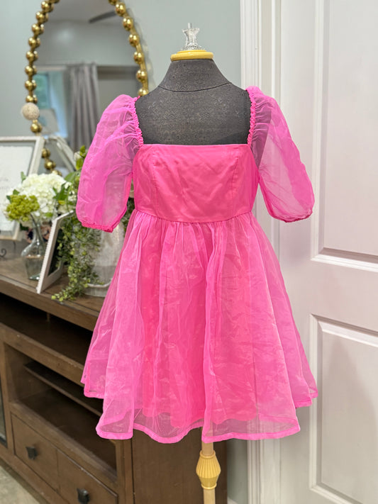Womens Impressions Bubble Sleeve Dress Medium EUC