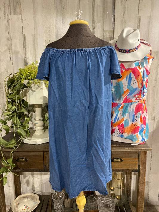 Womens Southern Tide Denim Dress Medium