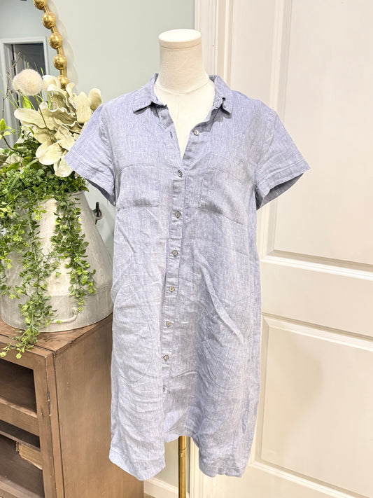 Womens J.Jill Linen Dress Medium EUC