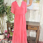 Womens Scandal Italy Silk Maxi Dress Large NWT