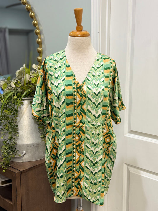 Womens Chicsoul Satin Blouse Size 1X