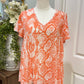 Womens Buddy Love Flutter Sleeve Blouse Small EUC
