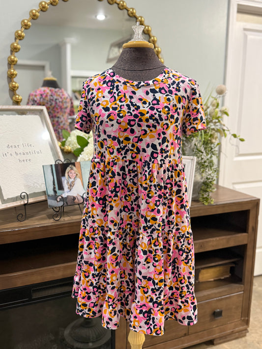 Womens Crown & Ivy Leopard Dress Small EUC