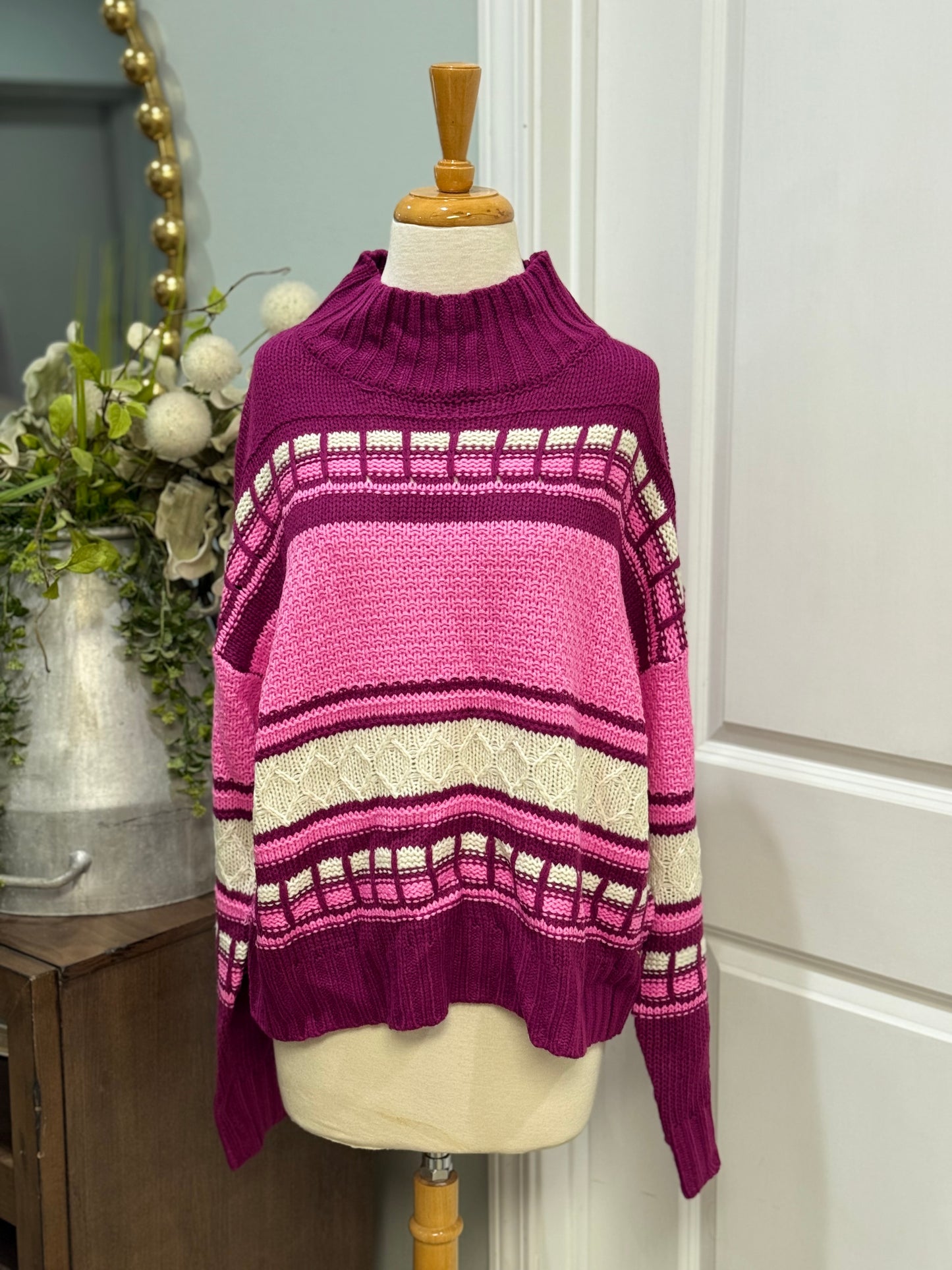 Womens &Merci Knit Sweater Large NWT $48