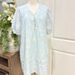 Womens J. Marie Blue Floral Dress Large EUC