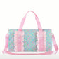 PINK Chic Floral Overnight Duffle Bag with Ruffle Trim