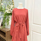 Womens Swiss Dot Midi Dress Size Large EUC