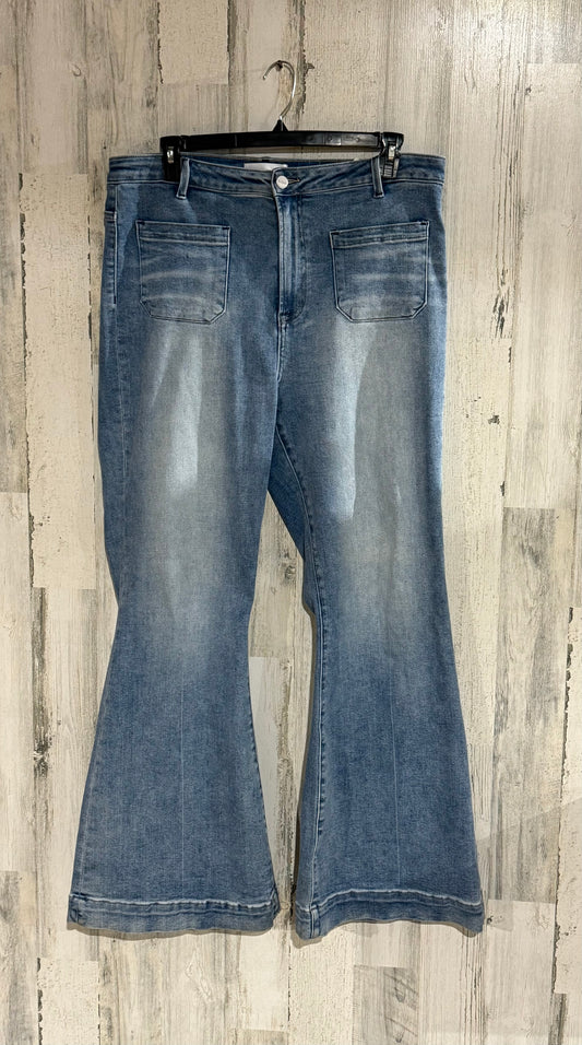 Womens Wide Leg Risen Jeans Size 2XL