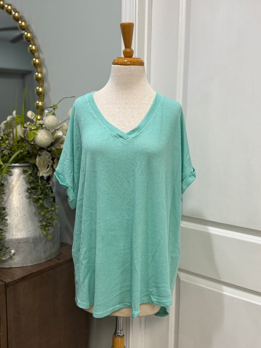 Womens Cherish Ribbed Blouse Size Large