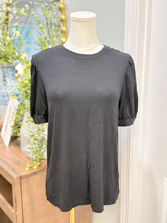 Womens Plain Black Tee Size Small EUC
