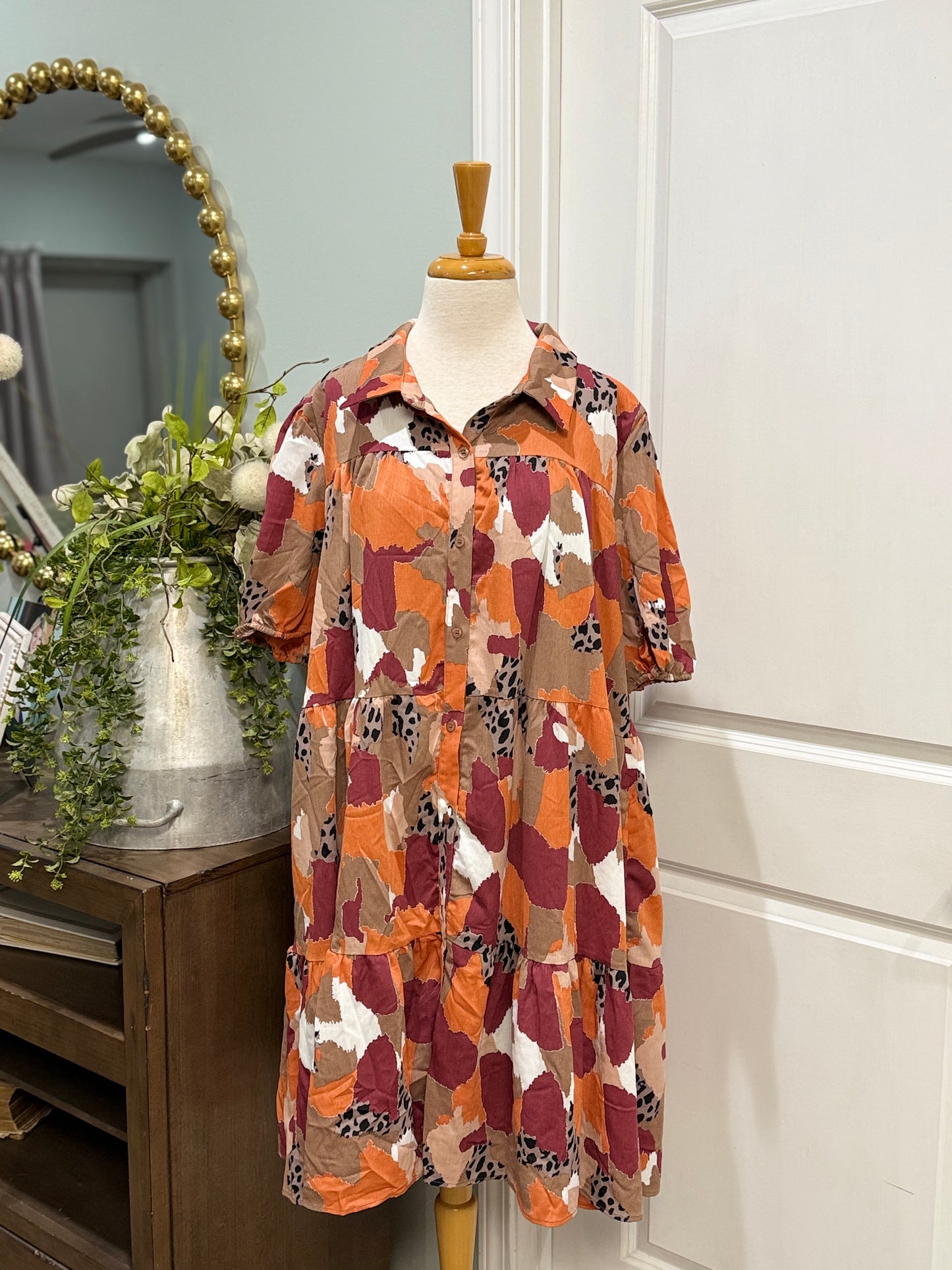 Womens Hayden Leopard Dress 1X NWT $50