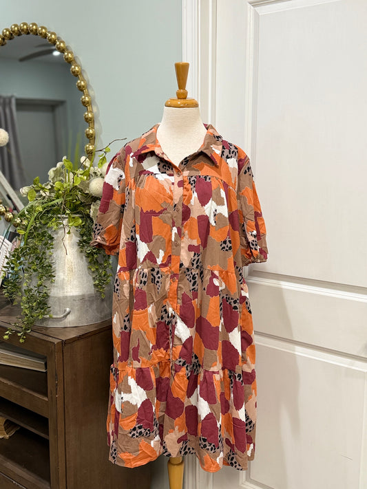 Womens Hayden Leopard Dress 1X NWT $50