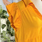 Womens Yellow Umgee Peplum Dress Large EUC