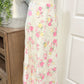 Womens Olive & Oak Satin Floral Skirt Small NWT