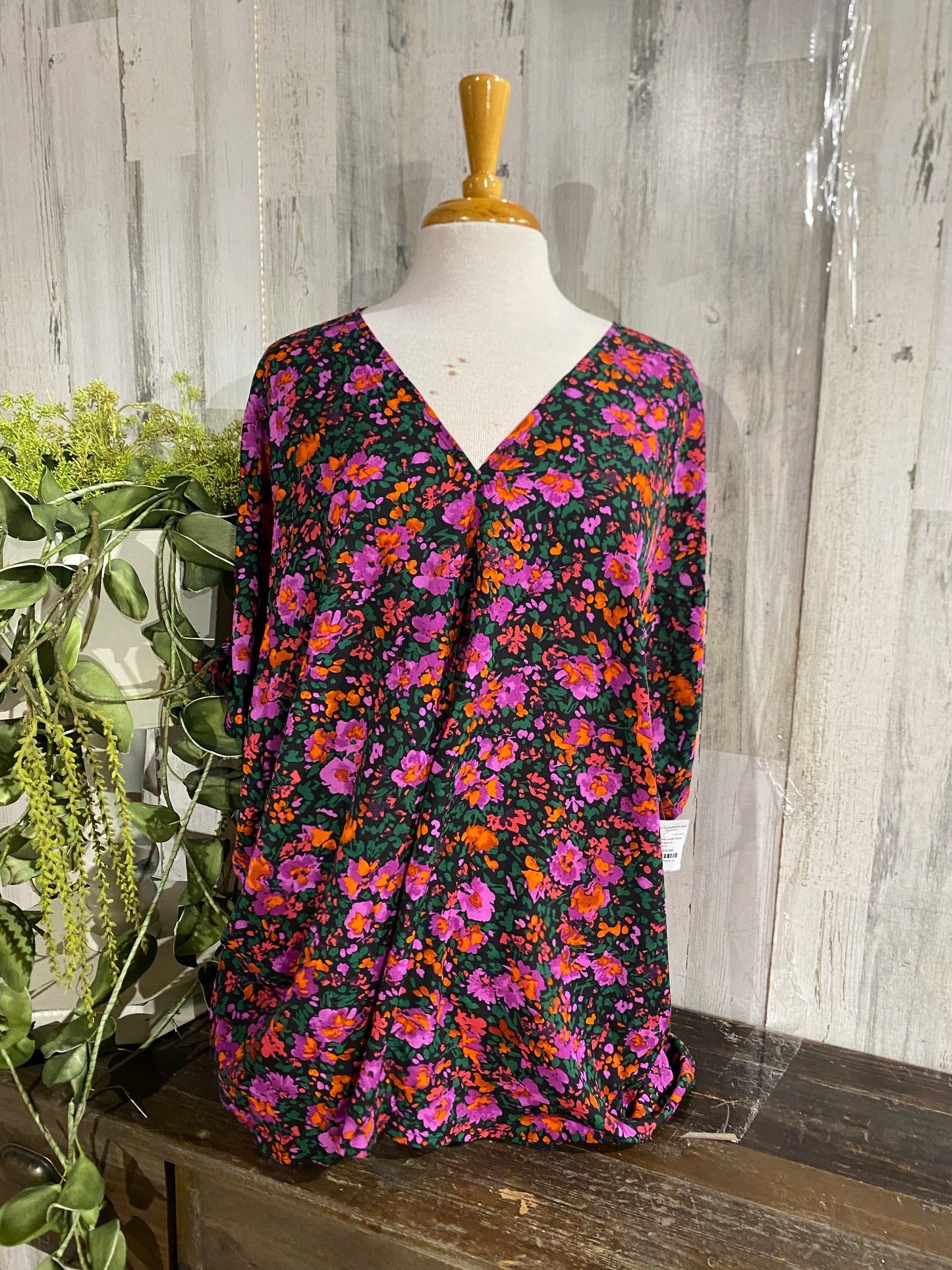 Womens Jodifl Floral Blouse Size 2X