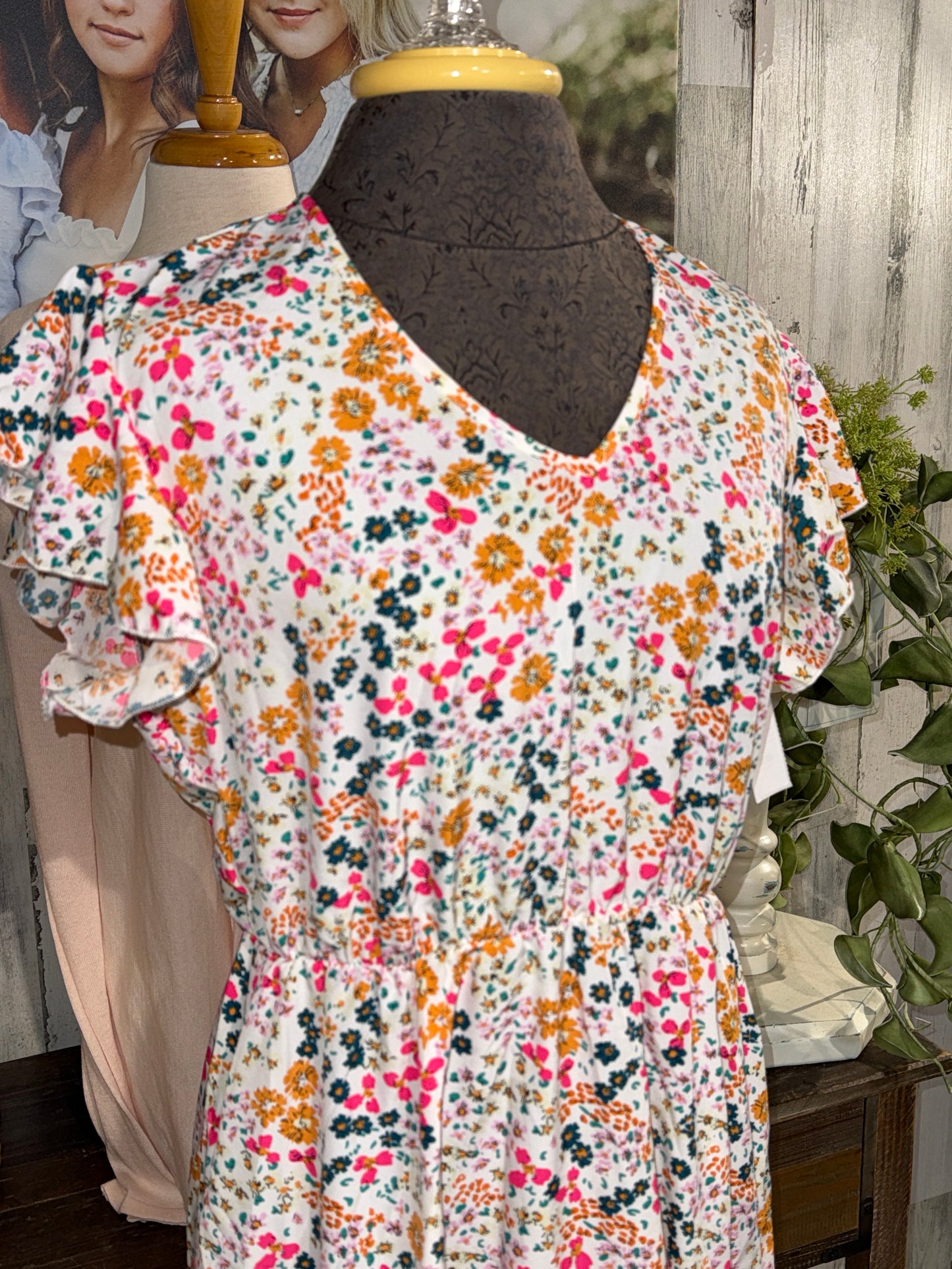 Womens Floral Dress Size Large