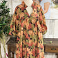 Womens Entro Midi Floral Dress Size 2X EUC