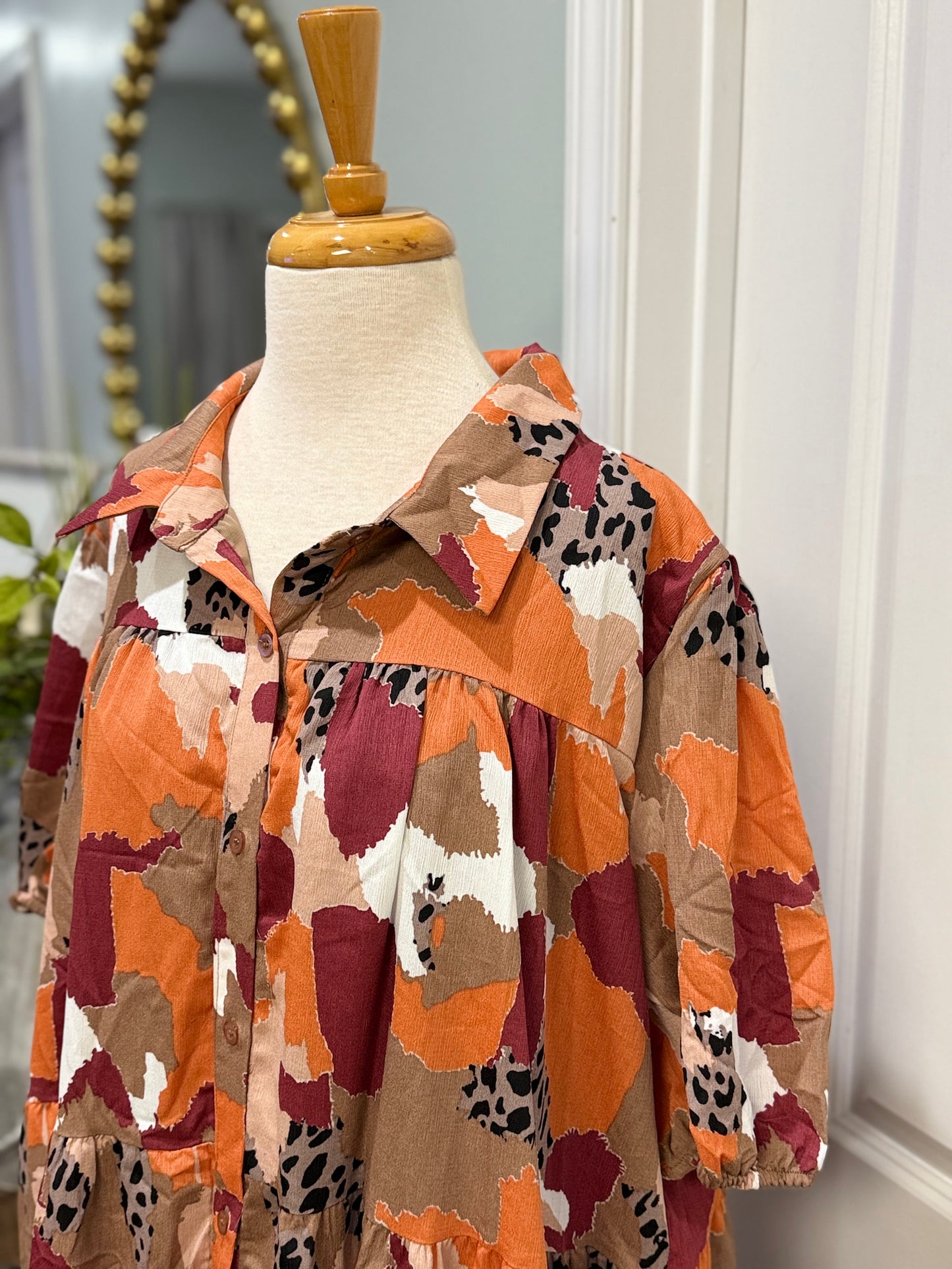 Womens Hayden Leopard Dress 1X NWT $50