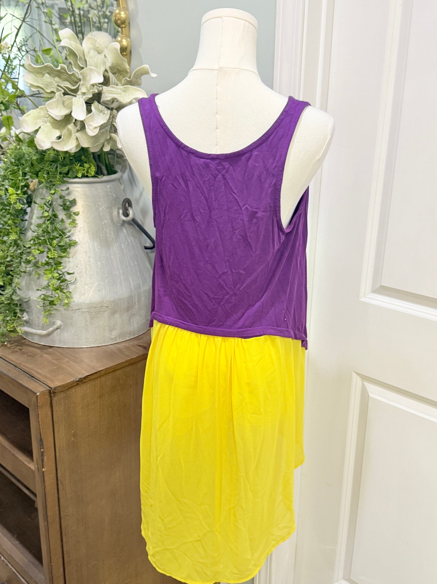 Womens Umgee Purple & Yellow Tank Small EUC