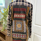 Womens Johnny Was Flannel Button Down Small EUC