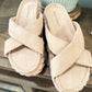 Womens Pierre Dumas Tan Rope Sandals Size 10 New