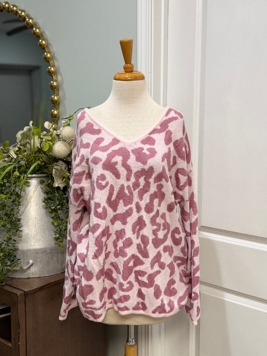 Womens Jodifl Leopard Sweater Size Medium