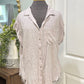 Womens Umgee Grey Blouse Large EUC
