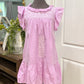 Womens J. Marie Lavender Embroidered Dress Medium