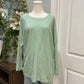 Womens Tea N Rose Green Sweater M/L EUC