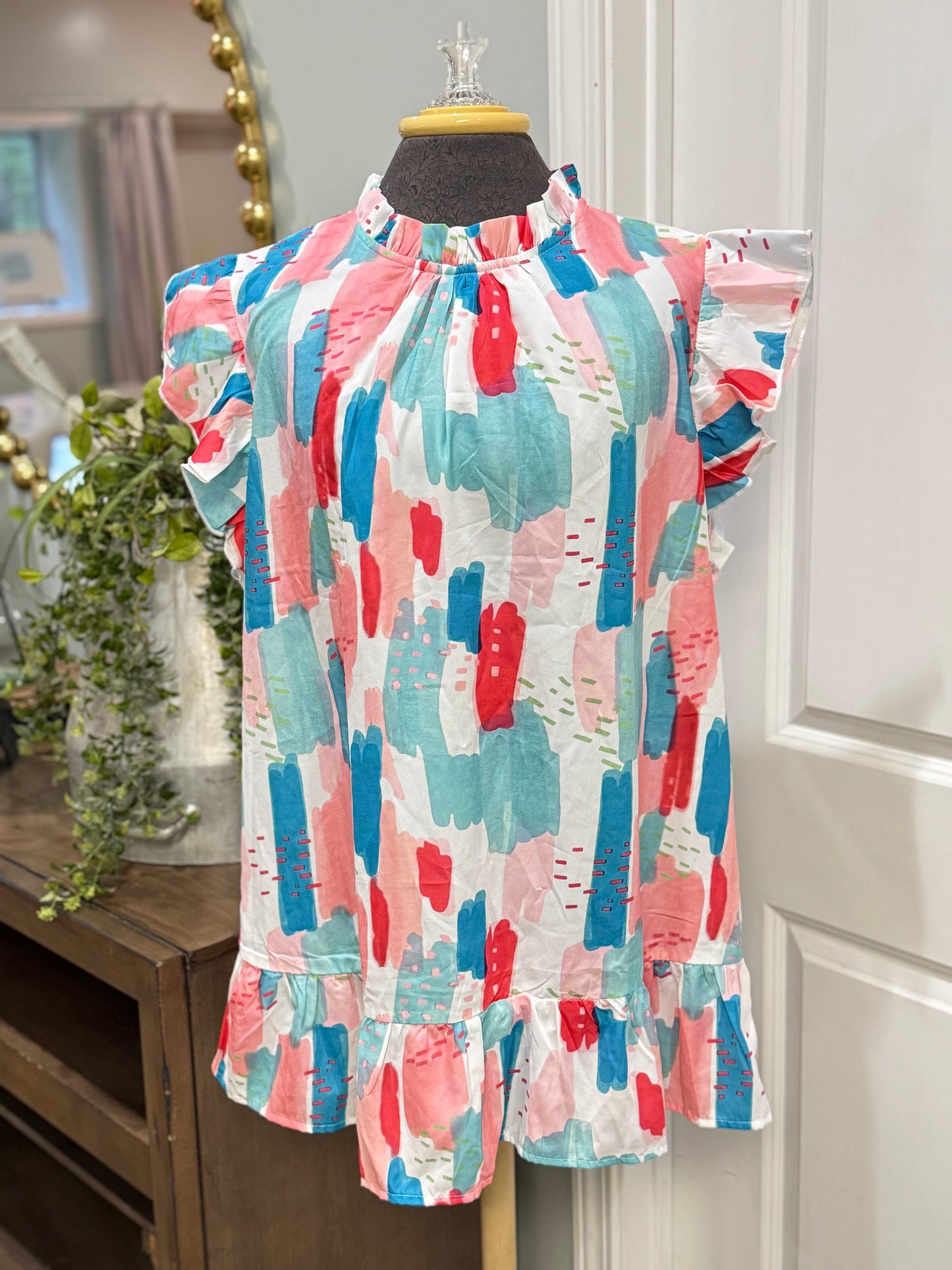 Womens Abstract Blouse 2XL