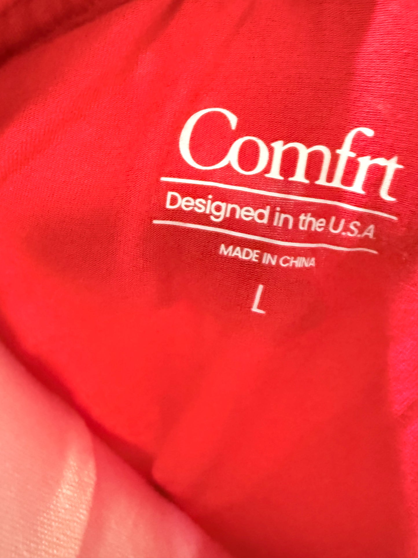 Womens Red Comfrt Lounge Set Large EUC