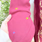 Womens Burgundy Embroidered Tunic Large EUC