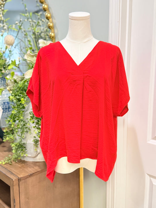 Womens Red EE:Some Blouse Small EUC