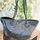 Black Patent Leather HOBO Tote EUC