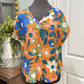 Womens Jodifl Floral Blouse Small EUC