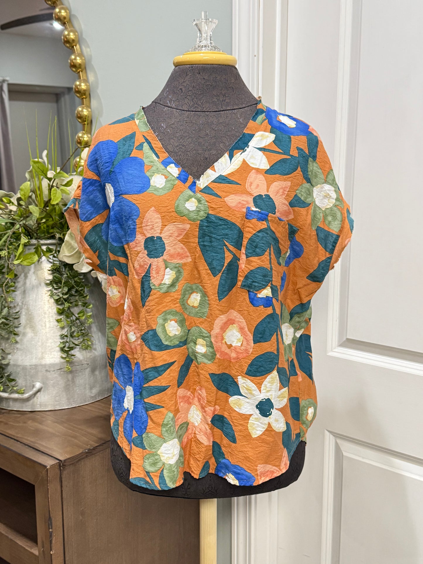 Womens Jodifl Floral Blouse Small EUC