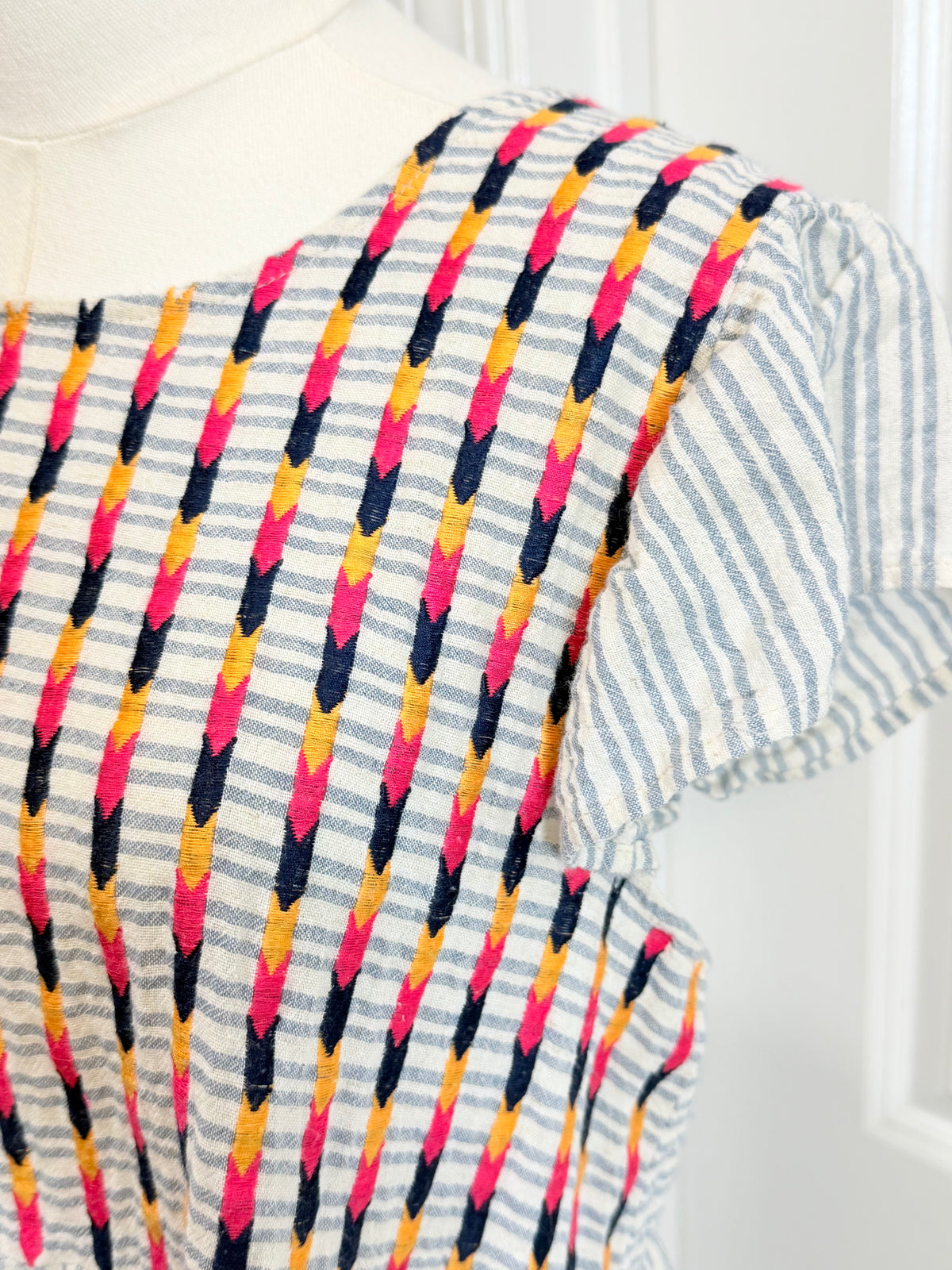 Womens Savanna Jane Embroidered Blouse Large EUC