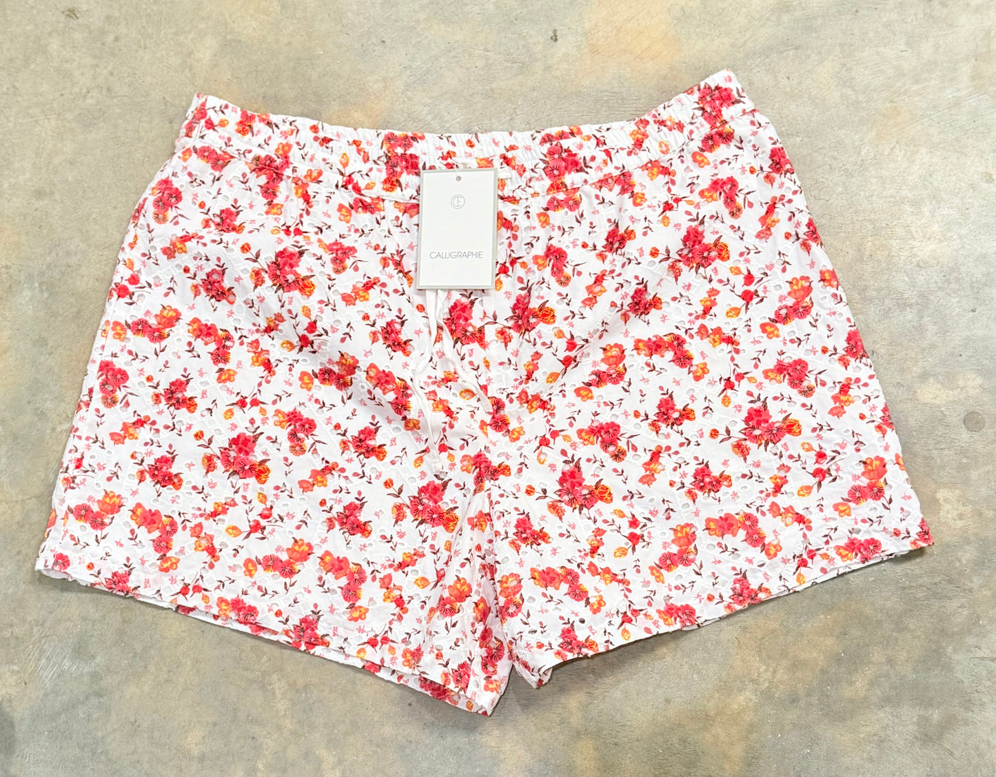 Womens Calliegraphie Floral Shorts Large NWT