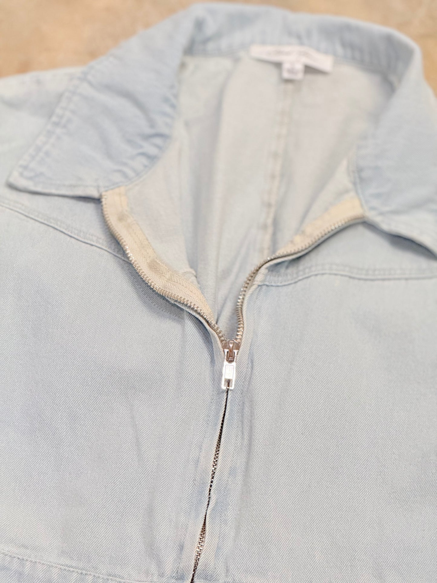 Womens Cloud Ten Denim Romper Large EUC