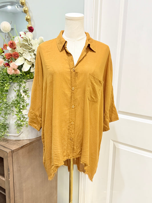 Womens Free People Brown Blouse Small EUC