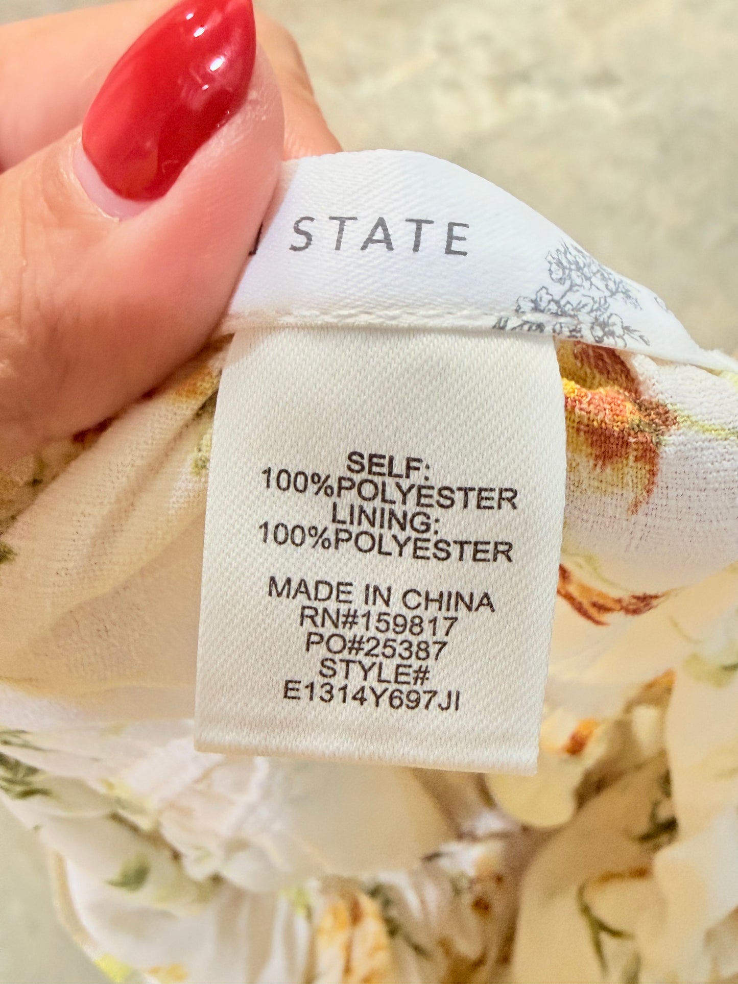 Womens Altard State White Floral Mini Dress XS EUC