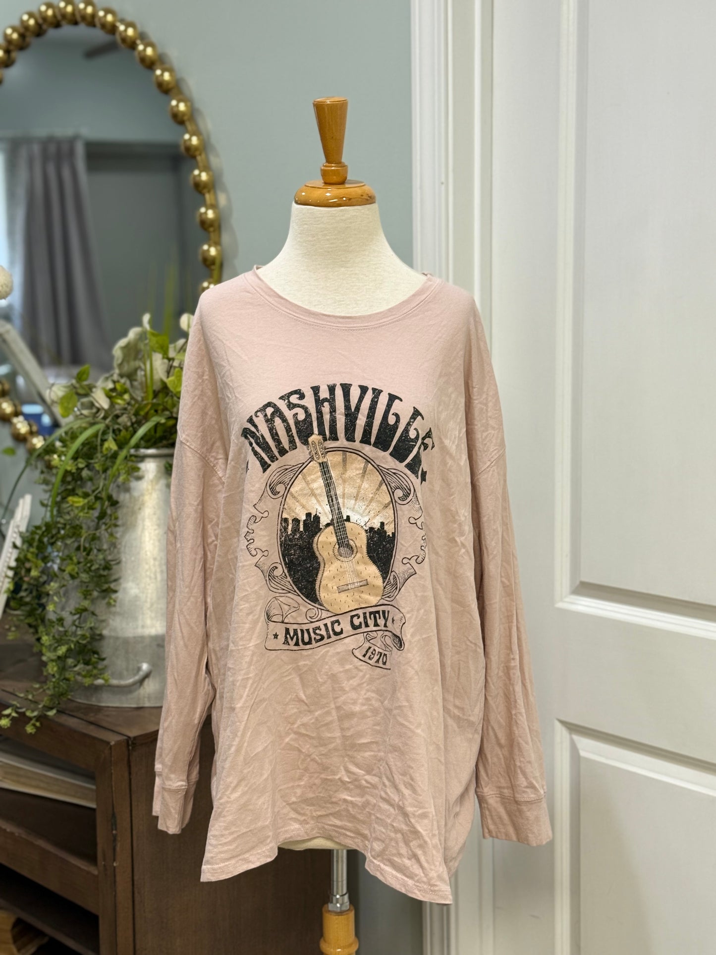 Womens Zutter Nashville Long Sleeve Tee Size M/L