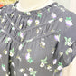 Womens Black Floral Flutter Sleeve Blouse Medium Petite EUC
