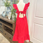 Womens Buddy Love Red Dress Medium EUC