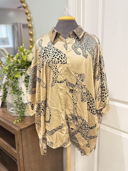 Womens Mittoshop Satin Blouse XL & 1X NWT