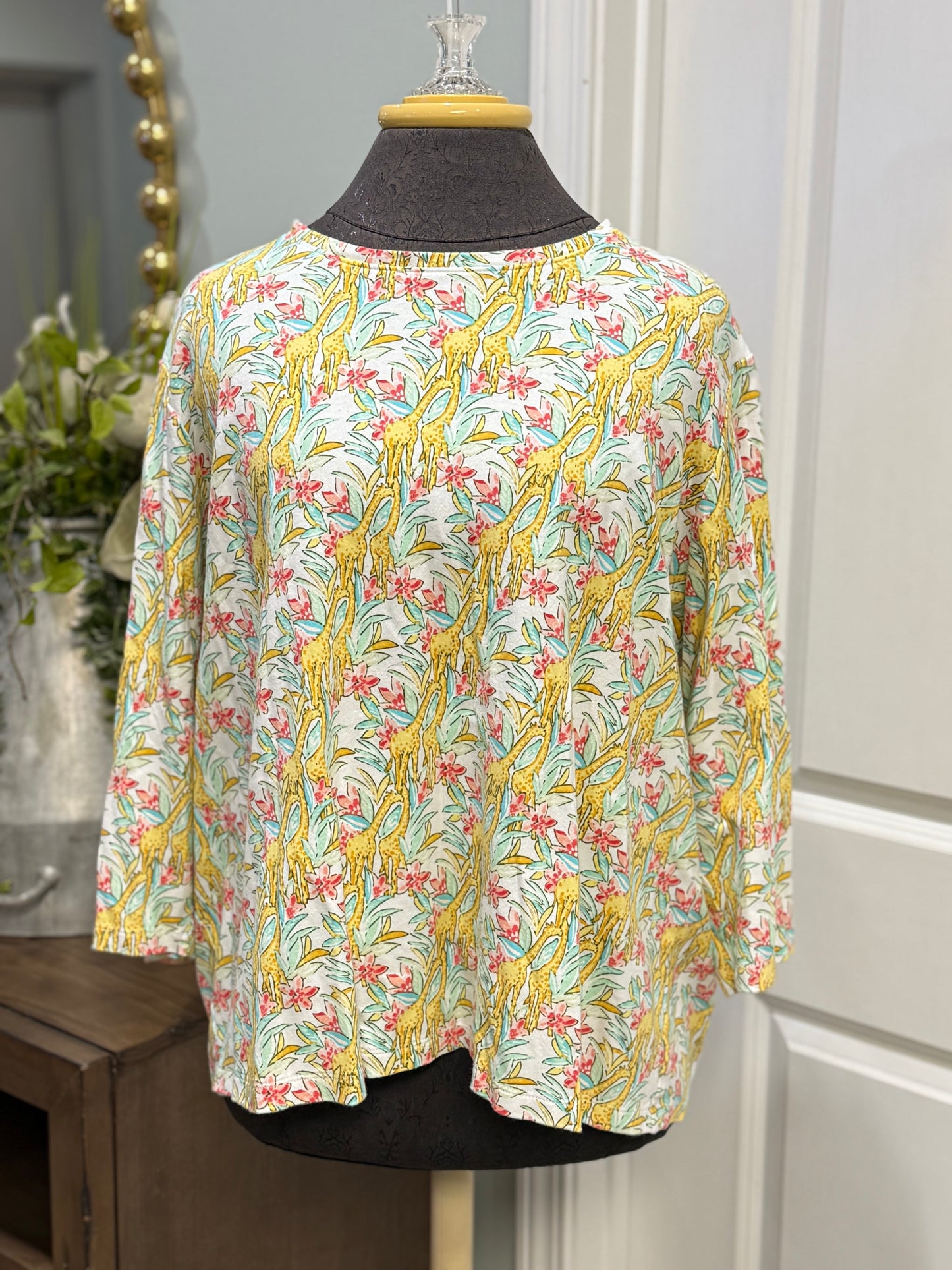 Womens Kim Rogers Floral Blouse Size 1X EUC