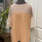 Womens Ribbed Blouse Large NWOT