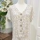 Womens Flowers & Feathers Floral Blouse Size XL EUC