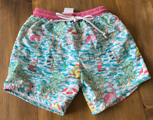 Boys Little Lamb & Co Swim Trunks Sz 8