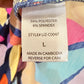 Womens Multi Print 3/4 Sleeve Blouse Large NWT
